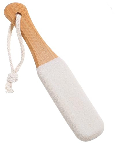 MBAIYO Lime à callosités en bois - Double face - Avec sangle de transport - Ponceuse professionnelle au talon - Lime à pieds - Outil de pédicure pour peaux durcies ou sèches