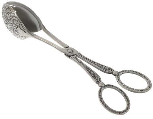 JEWEDECO Pinzas de Aleación de Zinc para Cocina Multifunción con Cabezal Redondo Clip para Pan Ensalada y Postres Herramienta Ligera y Ergonómica para Servir Pasteles y Bocadillos