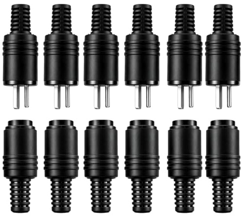 12 pezzi Connettori per altoparlanti a 2 poli con morsetti a vite, set spina e presa 2 poli per cavo altoparlante, connessione senza saldatura per HiFi, amplificatore, audio