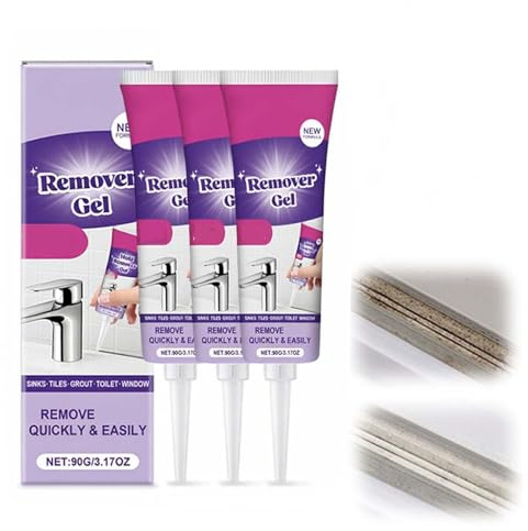 Gel quitamanchas, potente gel limpiador de manchas para el hogar, altamente eficaz en la penetración, no daña la superficie, adecuado para espacios de azulejos de baño y cocina (3pcs)