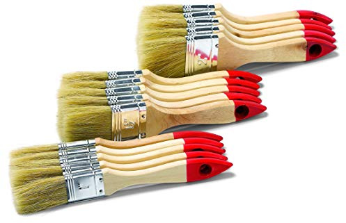 Yes Pinselset 15-teilig, je 5 Stk. Flachpinsel 25, 38 und 50mm, 70392