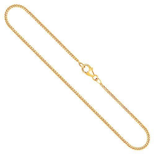 EDELIND Goldkette, Panzerkette flach Gelbgold 750/18 K, Länge 55 cm, Breite 1.7 mm, Gewicht ca. 6.7 g., NEU