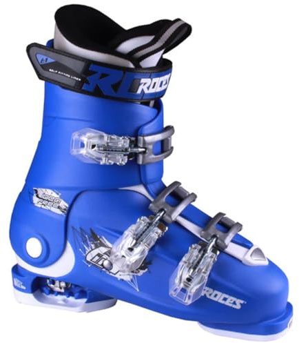 Roces 2018 Idea Adjustable Blue/White Kids Ski Boots 22.5-25.5