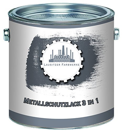 Lausitzer Farbwerke Metallschutzfarbe 3in1 Metallschutzlack 3-in-1 du sparst dir Anti-Rost-Produkte Metallfarbe Metalllack Farbe für Metall Stahl Eisen Zink Aluminium (10 L, Moosgrün (RAL 6005))