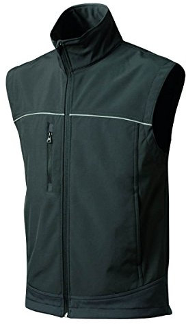 Elysee Hen Softshell Weste Schwarz | Winddicht | Wasserdicht | Hoch Abriebfest | Robust | Fleece-Innenseite | Reflexpaspel Kinnschutz Praktische Taschen Top Preis (XL)