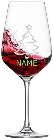 Schott Zwiesel Verre à vin Rouge [Taste] – Motif Noël + nom personnalisé – MeinGlas Motiv 14