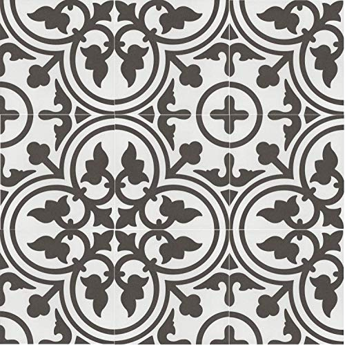 Casa Moro Mediterrane Keramikfliesen orientalisch Flavie Blanc 20x20 cm 1 qm Feinsteinzeug in Zementoptik frostsicher | Bodenfliesen Wandfliesen für schöne Küche Flur Badezimmer | FL7003
