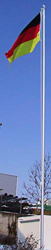 normani Fahnenmast ALU, Bodenhülse, Seilzug, Obere Abdeckung Größe 8.0 Meter