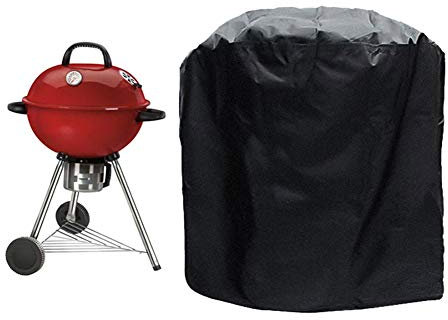 ZZX Copertura per Barbecue Rotondo, 210D Oxford Tessuto Impermeabile/Antipioggia/Polvere/Sole/Neve Anti-UV Copri BBQ,H58xD77cm