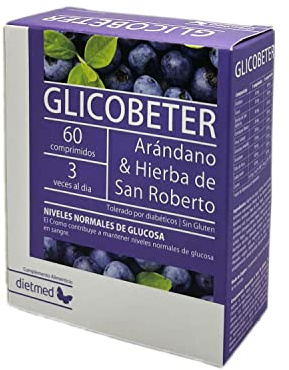 Equilibrio de Glucosa con Cromo y Extractos Vegetales - Apoyo a Niveles Normales de Glucosa en Sangre - Con Mirtilo, Bardana, Pata de Vaca y Judía - Bienestar Metabólico - 60 Comprimidos - DietMed