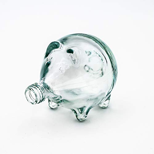 Flaschenbauer Glasflasche Glückschwein: 6X Mini Glücksschwein mit passenden Schraubverschluss verwendbar als Geburtstags-, Hochzeitsgeschenk, kleine Flaschen zum Befüllen, Leere Schnapsflasche klein.
