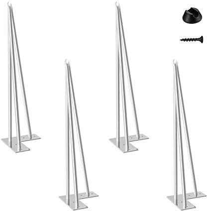 Hårnålsben Hårnålar Bordsben Metall Skandinaviska Möbelben Bordsben Matbord DIY med Gratis Skruvar och Skyddsfötter