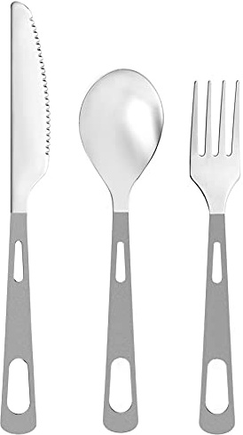 TSWRK Reintitan Gabel Löffel Messer Set Besteck-Set Outdoor Campinggeschirr Campingbesteck Geschirr Set 2/3-Teilige