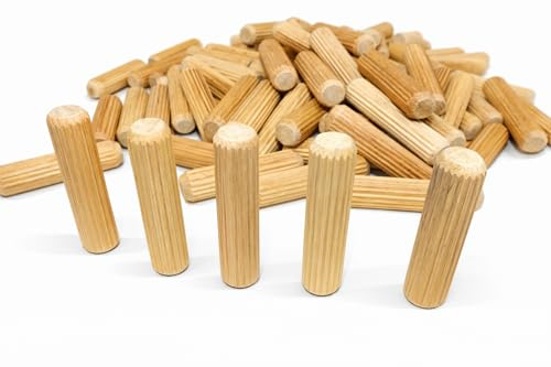 Tech Team #914 - 180-Pack Fluted Dowels – Precision 5/16 × 1-1/2 Hardwood Dowels for Strong Wood Joints, Cabinets, Frames, Tables & DIY Woodworking Projects