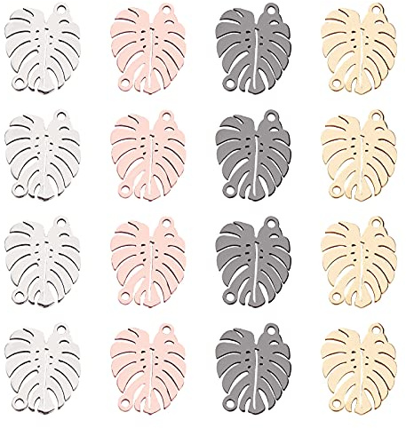 UNICRAFTALE Leaf Charms 40pcs Edelstahl Charm Golden Leaf Anhänger Metall Charm Halskette Charms Für Die Schmuckherstellung
