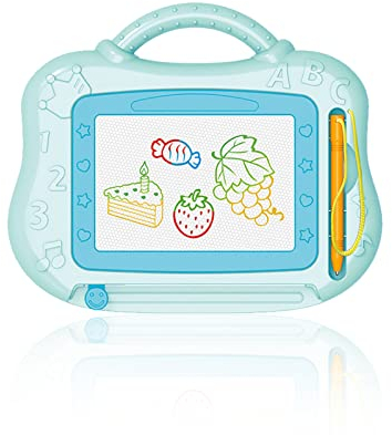 Toulifly Schreibtafel, LöSchbare Bunte Schreibtafel, Maltafel Kinder, Bunte Zeichenbrett, Zaubertafel Maltafel, 2 in 1 Magnetische Maltafel, Kinder Geschenke Spielzeug ab 3 4 5 Jahre Mädchen Junge