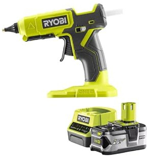 Pack RYOBI Pistolet à colle 2 températures 18V One+ RGL18-0 - 1 Batterie 4.0Ah - 1 Chargeur rapide RC18120-140