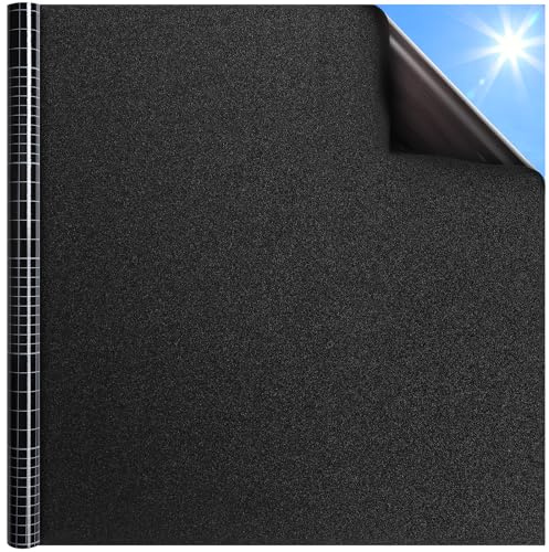 DOWELL Verdunklungsfolie für Fenster Blackout Blickdicht Schwarz 30x200cm | Tönungsfolie Abdunklungsfolie Verdunkelungsfolie für Innen, Dunkel Lichtundurchlässig, Statisch Selbsthaftend & Selbstklebend