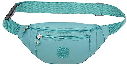 Long Keeper - Anti-Diebstahl Bauchtasche für Damen und Herren - Wasserfest, 3 Taschen, 115 cm, Grün, Nylon, Einheitsgröße, Reißverschluss, Handwäsche, Hüfttasche