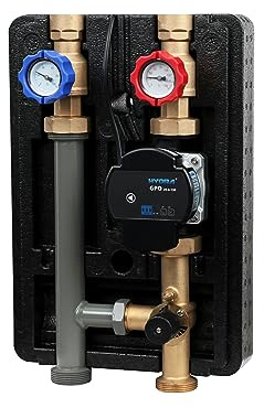 SUNEX Stazione circuito di riscaldamento GPO M DN25, gruppo di pompe con valvola di miscelazione, set di circuiti di circolazione per impianti di riscaldamento, sistemi di raffreddamento a pavimento