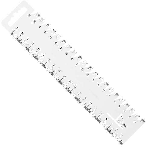 1Pcs Lineal Nähen,Nählineal,Handmaß Nähen,Schneiderlineal,Handmaß,Patchwork Lineal,Kunststoffmaterial,Weiß,21cm
