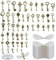 101 pièces Ensemble de Pendentifs à Clé Antiques Vintage Décoratifs (50 x Clés Volantes Charmes, 50 x Ailes de Libellule, 1 x 30 Mètres de Fil Perlé) pour DIY Colliers Clés Artisanales