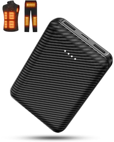 FERNIDA 10 000 mAh powerbank lätt USB 5 V powerbank för värmeväst, byxor