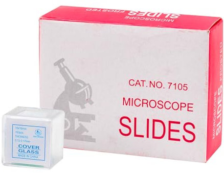50 Stück vorgereinigte mikroskop objektträger,100 Stück Mikroskop-Abdeckgläser, mikroskop zubehör,für Labor Biologie Wissenschaft Studium
