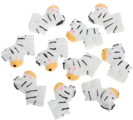 WHAMVOX 10stücke Teiliges Mini Zebra Deko Geruchslosem Sicherem Material Realistische Schwarze Weiße Figuren Langlebig Für DIY Sukkulentenpflanzen Wohnzimmer Und Gartenideen