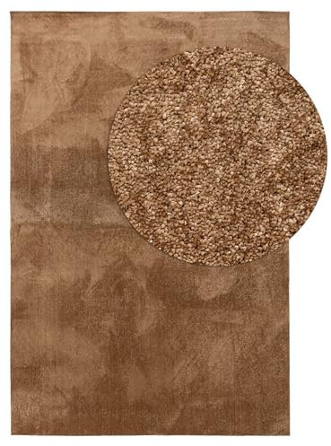benuta Nest Waschbarer Teppich Nina - Kunstfaser - Rechteckig & im Style: Uni, Minimalistisch - Pflegeleicht für Wohnzimmer Schlafzimmer, Beige, 300x400 cm