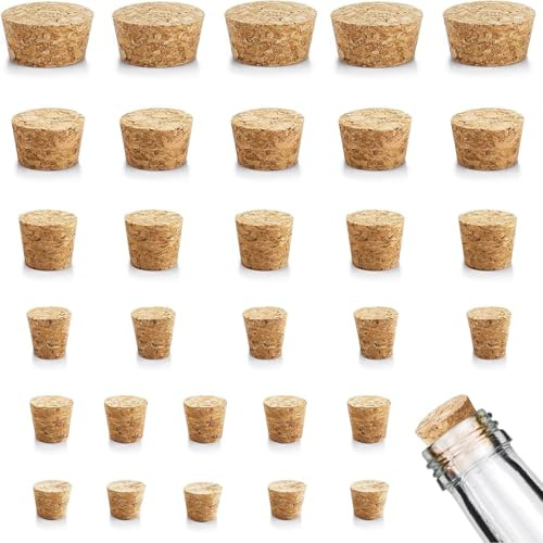 36Pcs Conical Cork Stopper, Bottle Corks, Reusable Sealing Plug for Wine Bottles and Glass Jars