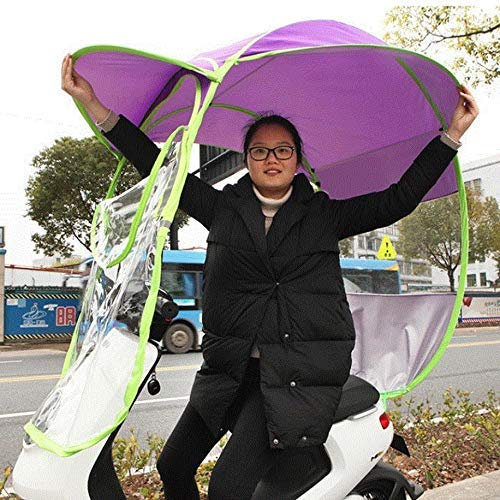 Regenschutz für Elektromobile, Motorrad-Regenschutz, Motorrad-Regenschutz, Universalmotorrad, Roller, Sonnenschutz für Fahrräder, wasserdichter Regenschirm, transparentes Dach für Elektroautos, blau