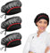 Giantree Gorro de chef elástico de 3 piezas, gorro de cocina para mujer, malla para el cabello, ajustable, reutilizable, lavable, color negro, Negro -, 0