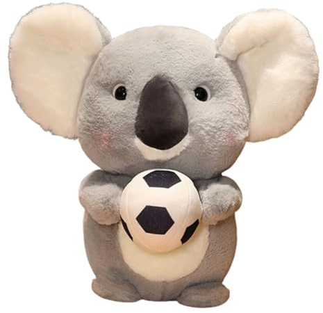 Kuscheltier Koala Plüsch ,Flauschiger Stofftier zum Spielen,Plüschtier Kuscheltier Stofftier Koala Bär,Plüsch Spielzeug Plüschtier für Kinder und Baby,Spielzeug Geschenk für Kinder (40 cm,Fußball)