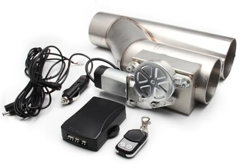 Yominerr Valvola di Scarico Universale per Auto da 3 Pollici e 76 mm A Y, Valvola di Scarico A Doppio Taglio Elettrico, Valvola di Scarico A Taglio Elettrico Variabile