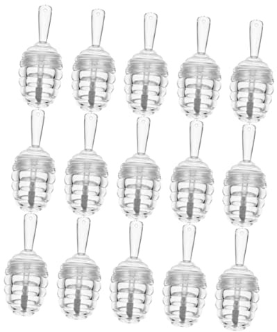 iplusmile Lot de 15 Tubes à Lèvres en Plastique Forme Pot Miel, Contenant de Gloss à Lèvres Rechargeable et Portable, pour DIY Gloss Lors de Voyages D'affaires