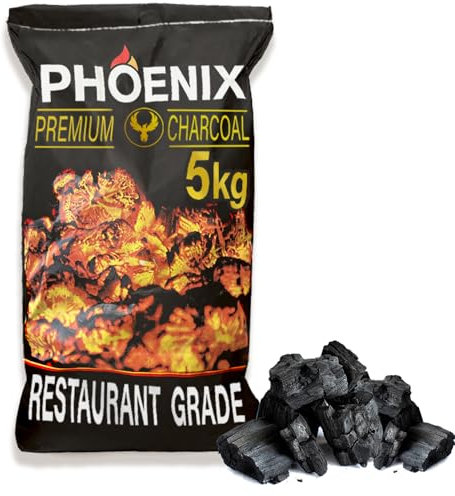 5kg Bag of RESTAURANT GRADE Premium Lumpwood BBQ Charcoal, Larger Pieces, Hotter Longer Burning Namibian BBQ Coal High Temperature Barbecue Charcoal, Professional Grade.