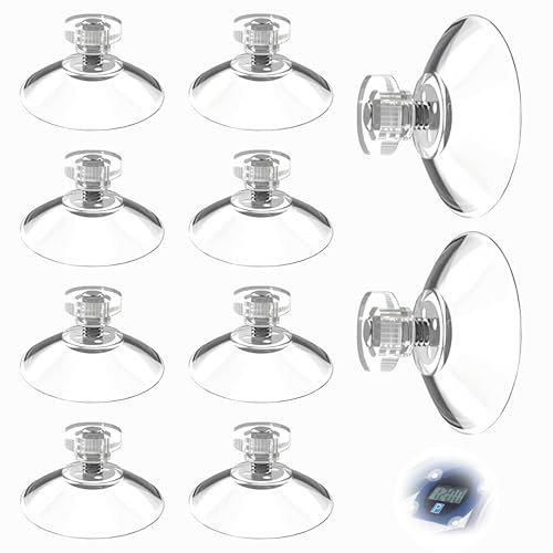 10 Stück Saugnäpfe mit Gewinde, Reusabel Saugnapf kompatibel mit Parkscheibe Hitzebeständig Starke Klebekraft Klebepads Set Parkplatz Saugnapf Ø 40mm Gewinde 4mm