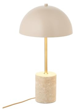 House Nordic Sheffield Tischlampe, Marmor & Stahl, Weiß Marmor, E27-Sockel, 25x25x45 cm, 160 cm Schnur, 3,22 kg