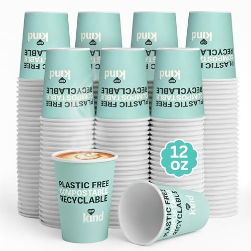 Disposable Paper Cups 12oz Single Wall Pack of 1000 Turquoise Hot Drinks | Food grade board with leak resistant lining and rolled rim, holds coffee, tea, water, for parties, offices, events, takeaway