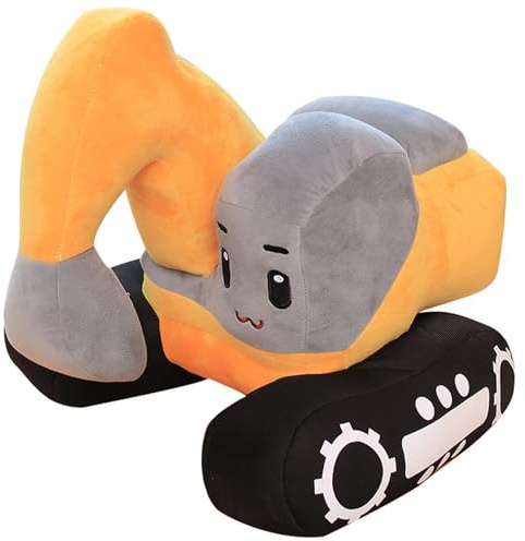 Licsaliwe Animal en Peluche de Camion, Oreiller de Tracteur réaliste, Pelle en Jouet Doux et Mignon pour Enfants, garçons et Tout-Petits, Cadeaux (10, 2 x 9, 1 Pouces)