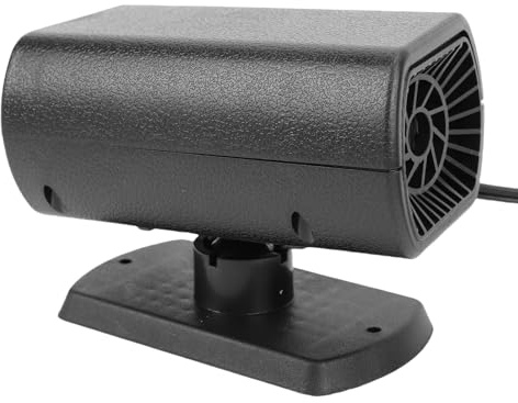 Wakects Ventilador Calefactor para Coche, Calentador Portátil Compacto de 150 W con Rotación de 360 ​​grados para Desempañar y Descongelar en Invierno