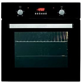 Cookology Essentials AESOPRBK Built-in Oven 60cm Single Electric Oven - True Fan Oven - 4 Functions - LED Programmer & Electronic Timer - Full Grill - Easy Clean Enamel - Internal Light - Black