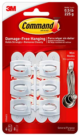 Command 17006 COM MINI HOOKS 17006UK, White, Standard