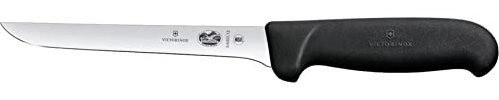 Victorinox Coltello per disossare, curvo, stretto, FIBROX, 5.6603, Nero (schwarz), taglia unica