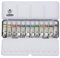 Schmincke – HORADAM AQUARELL Farbkasten, Grundsortiment, 12 x 5 ml Tuben, 74112097, Metallkasten, Malset, feinste Premium Aquarellfarben