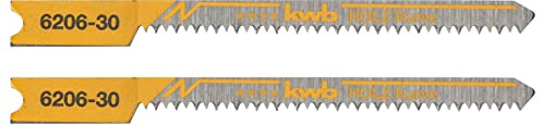 kwb Stichsägeblätter für Holz aus flexiblem HCS-Stahl, mit Einnockenschaft (T-Schaft), Einstichzahn, optimaler Sägemehltransport, langanhaltende Schärfe, polierte Oberfläche, für Kurvenschnitte