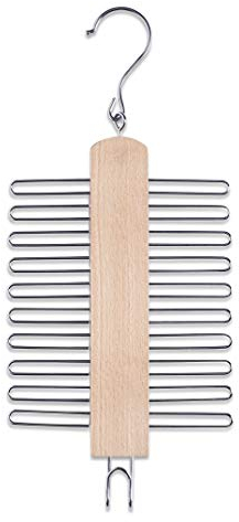 Zeller 17120 Krawattenhalter, Buche/Metall, ca. 17 x 39 cm beige