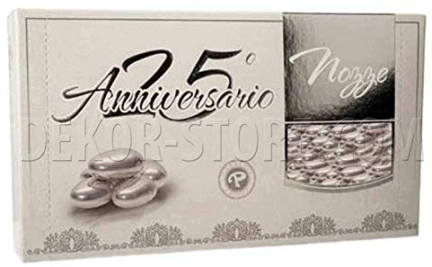 Confetti di mandorla ARGENTATI 25 ANNIVERSARIO