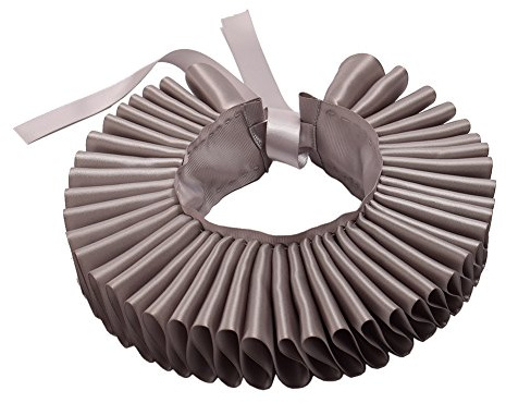 GRACEART Renacimiento Isabelino Volante Fruncido Cuello Collar (Gris)